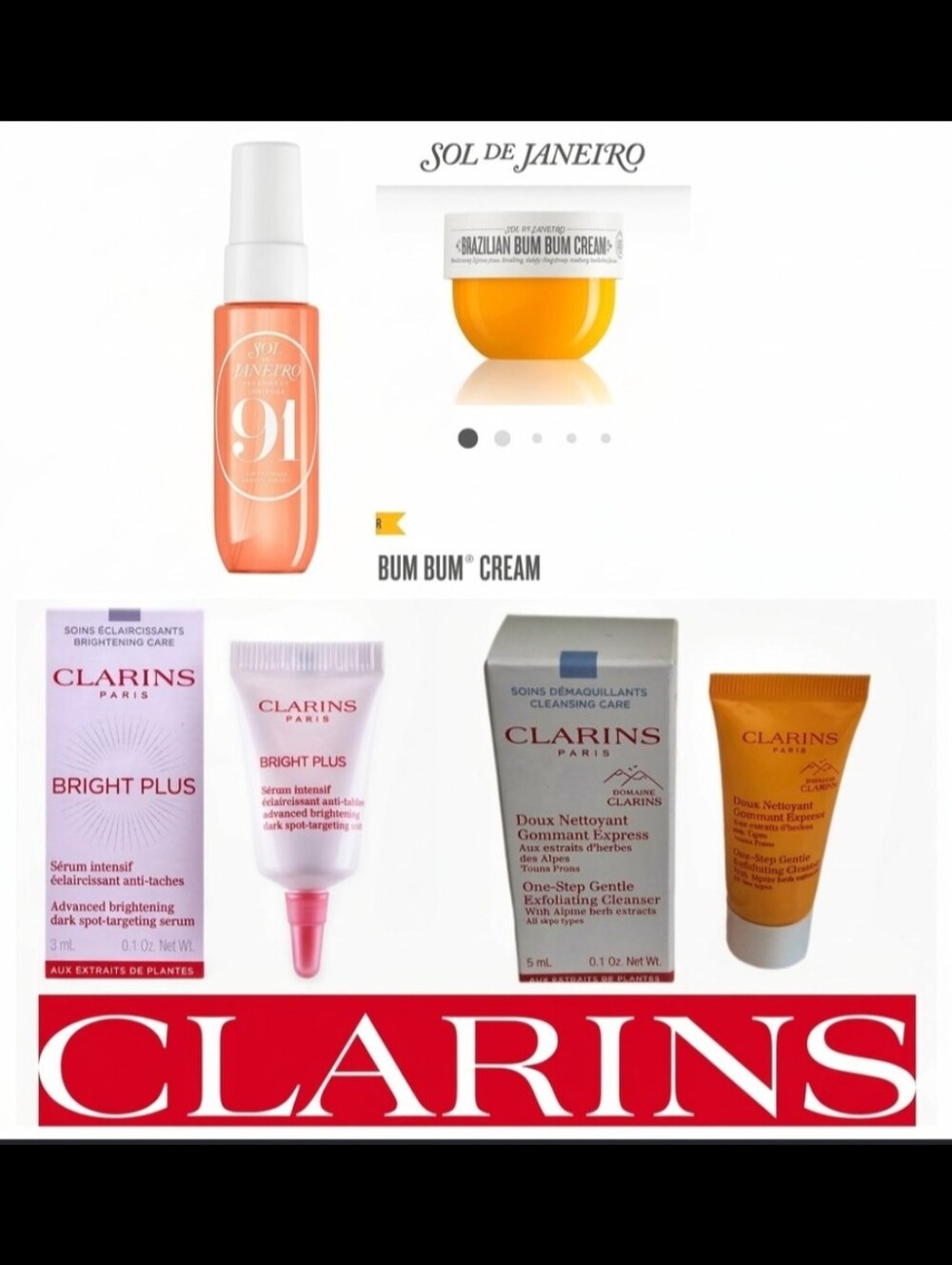 Lot Sol De Janeiro, Clarins Cosmetics